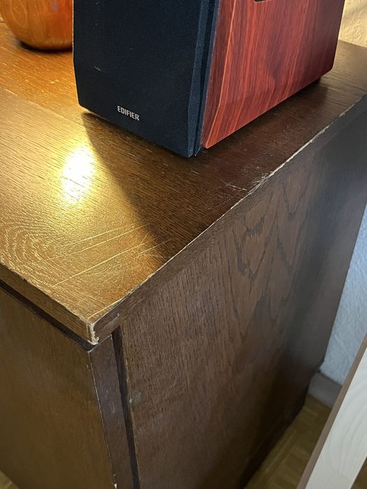 Mała komoda z lat 70 ciemny brąz