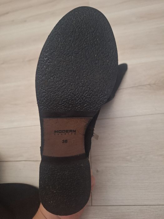 Сапоги жіночі 36 (36.5) натуральна замша! В ідеальному стані