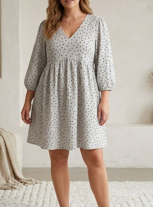 Sukienka w groszki Beloved rozm. 40 Crinkle Boho