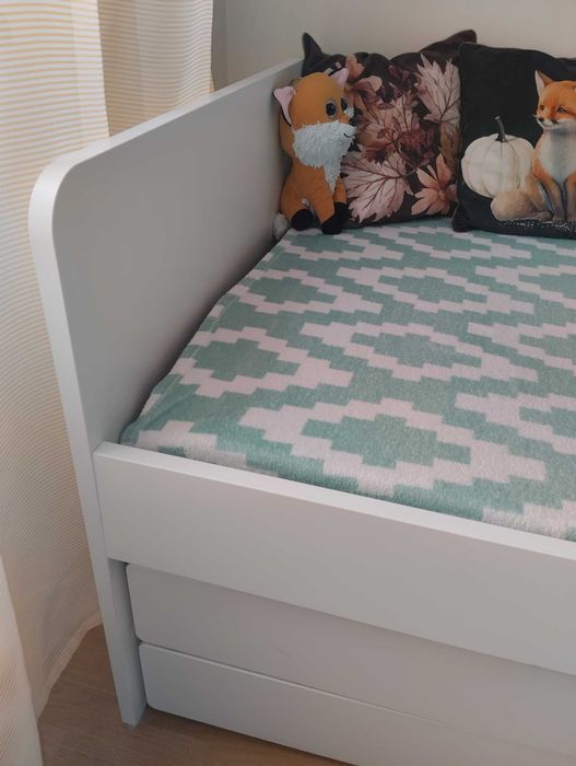 Ikea Slakt podwójne łóżko z szufladami