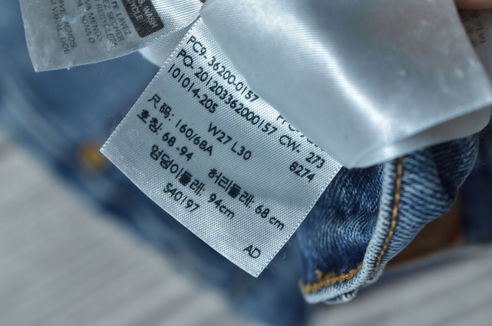 Levis 501 Cropped Damskie Spodnie Jeansowe Dżinsy W27 L30