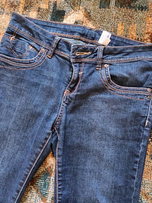 Jeansy granatowe