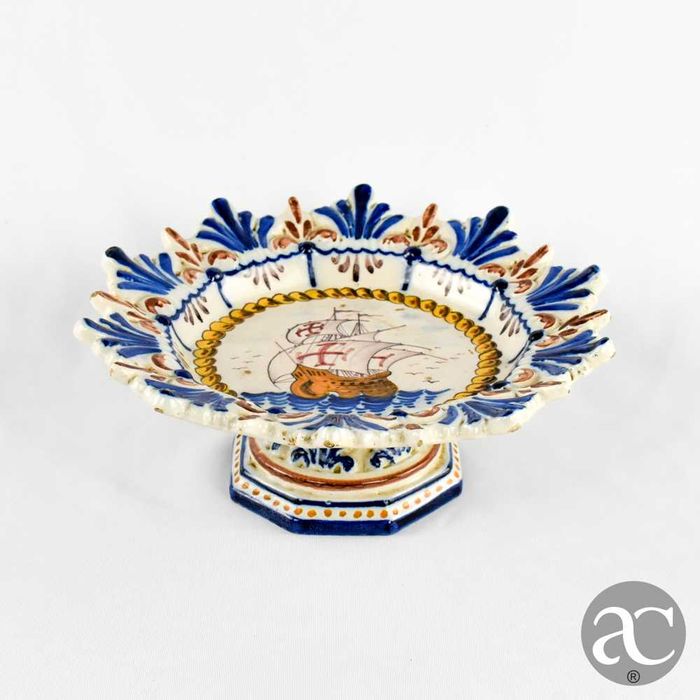 Fruteiro / Taça em Faiança Cavaco – Gaia
