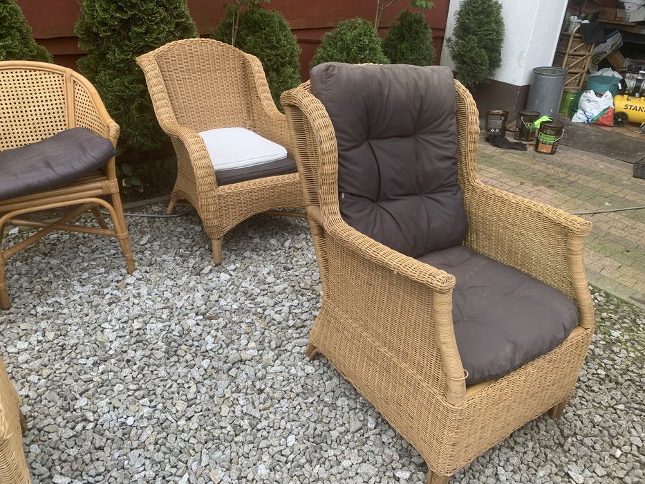 Fotel rattanowy duży