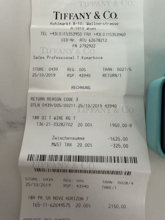 Pierścionek Tiffany&Co.