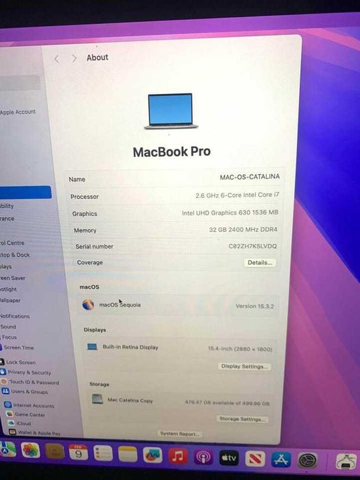 MacBook Pro 15” à venda