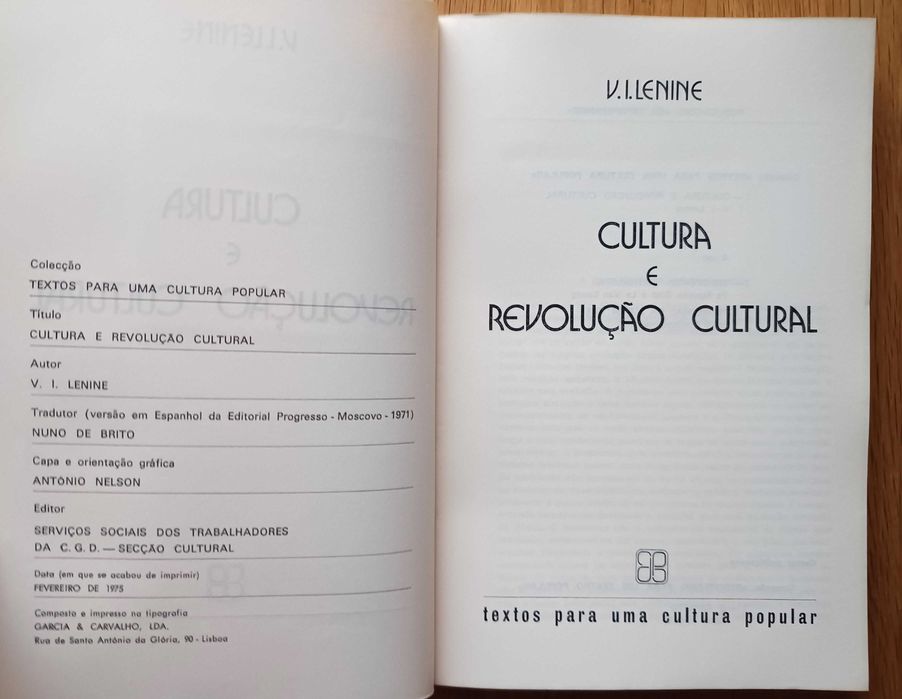 Cultura e Revolução Cultural - V.I. Lenine