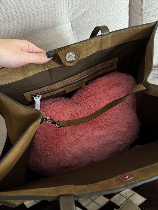 Сумка шоппер від Манго, Mango, замш!