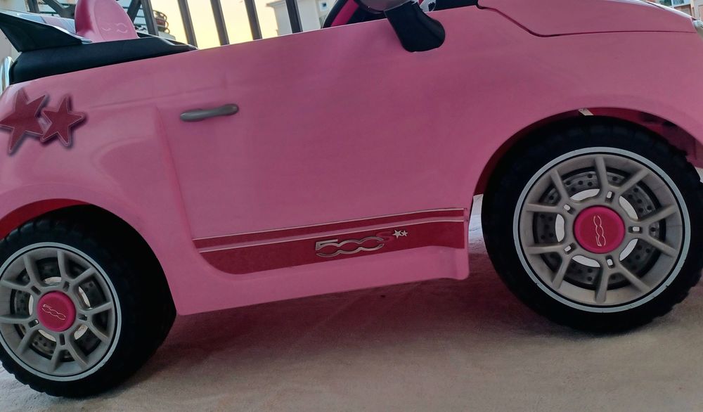 Carrinho Elétrico Infantil Fiat 500 Star Rosa (Edição Limitada)