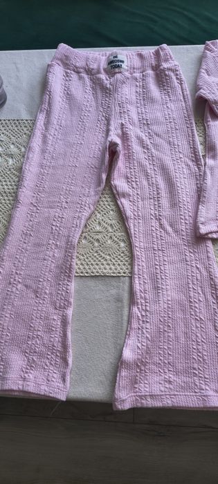 Komplet goferek bluzka długi rękaw i dzwony