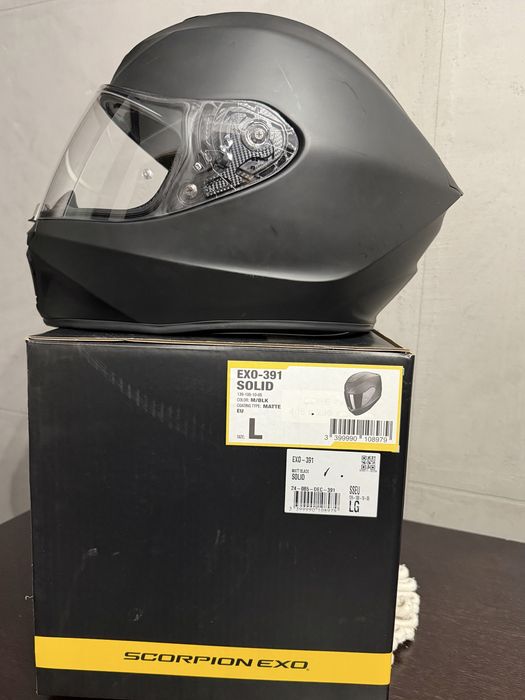 Kask motocyklowy Scorpion EXO-391 Solid L – Matte Black – jak nowy