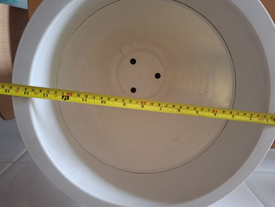 Conjunto de 2 vasos grandes em branco mate