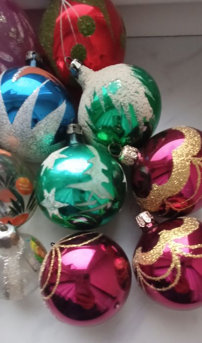 Bombki choinkowe PRL-zestaw 27 sztuk