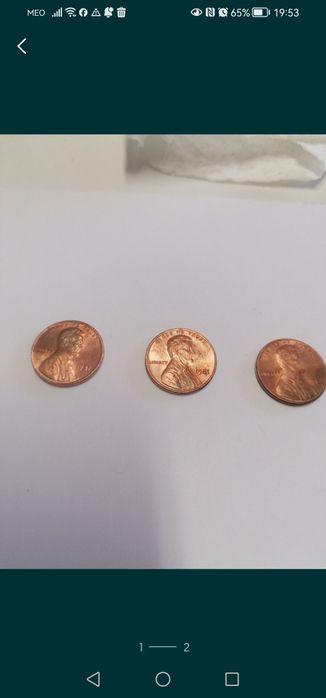 13 Moedas de One Cent USA Abraham Lincoln 1968/1981