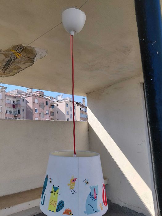Candeeiro Teto para Quarto Criança com animais