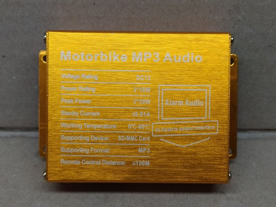 Колонки мото БЛЮТУЗ AUX/MP3/FM сигнализация