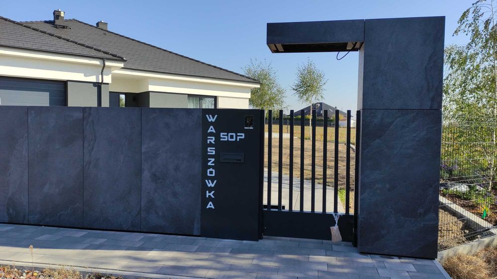 Ogrodzenie Palisadowe Pionowe Blok Monolityczne Bloki Betonowe Oporowe