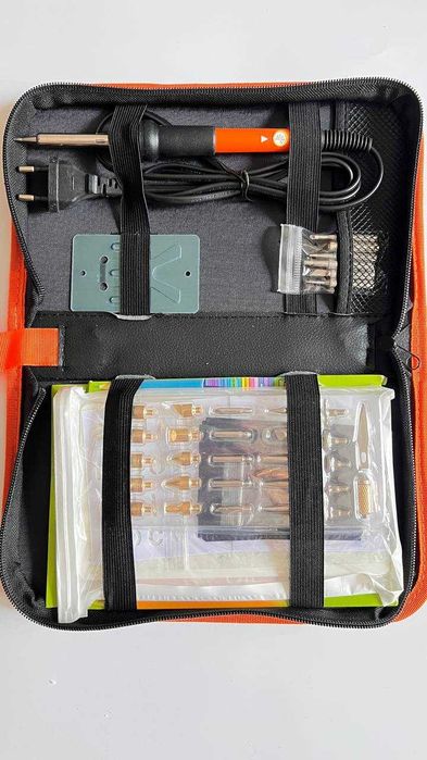 Набір для випалювання 71 предмет паяльник синій/оранжевий 60вт