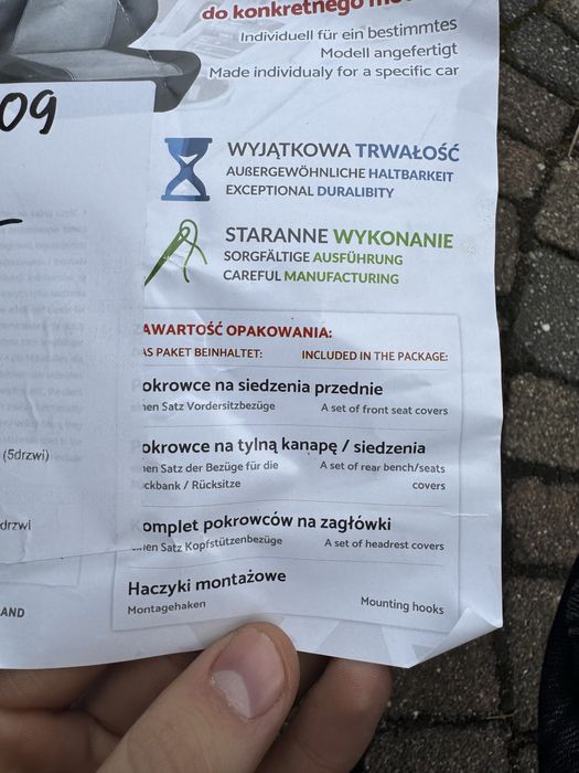 Pokrowce na fotele audi a3 5drzwi