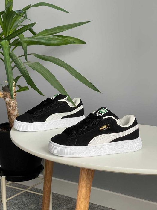 Кеди Puma Suede XL Black White кросівки пума чорні білі замша