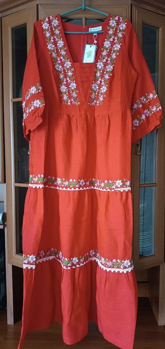 Вишите плаття лляне «Яблуниця»