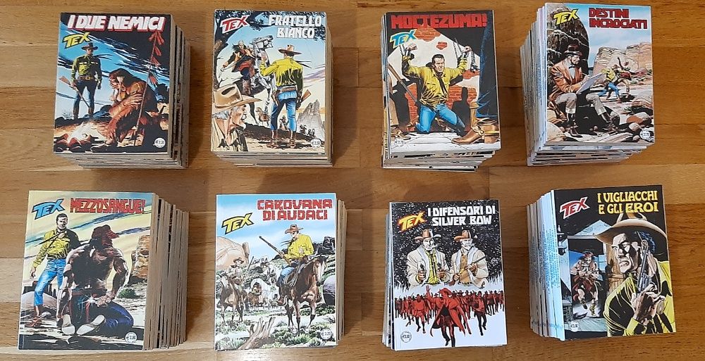 Lote Tex Willer, BD original em italiano. 154 álbuns da série regular
