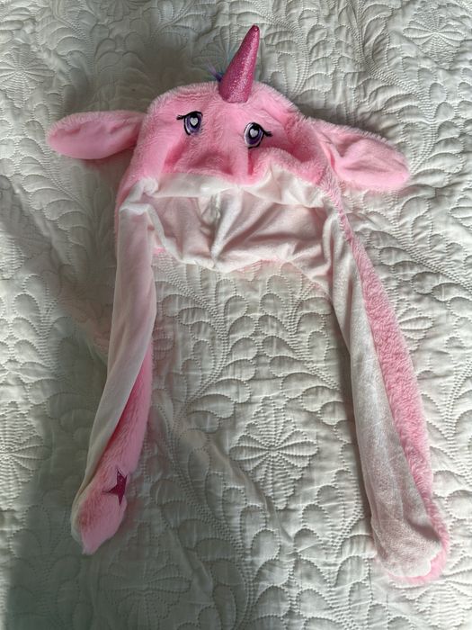 Шапка єдиноріг з вухами які піднімаються