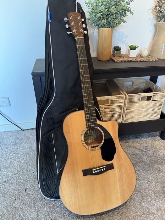 Guitarra Eletroacústica Fender CD-60SCE Natural + Gig Bag