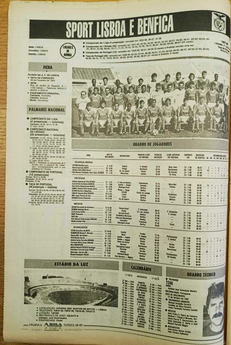 Cadernos de A Bola Nº 17 - Época 1988-89