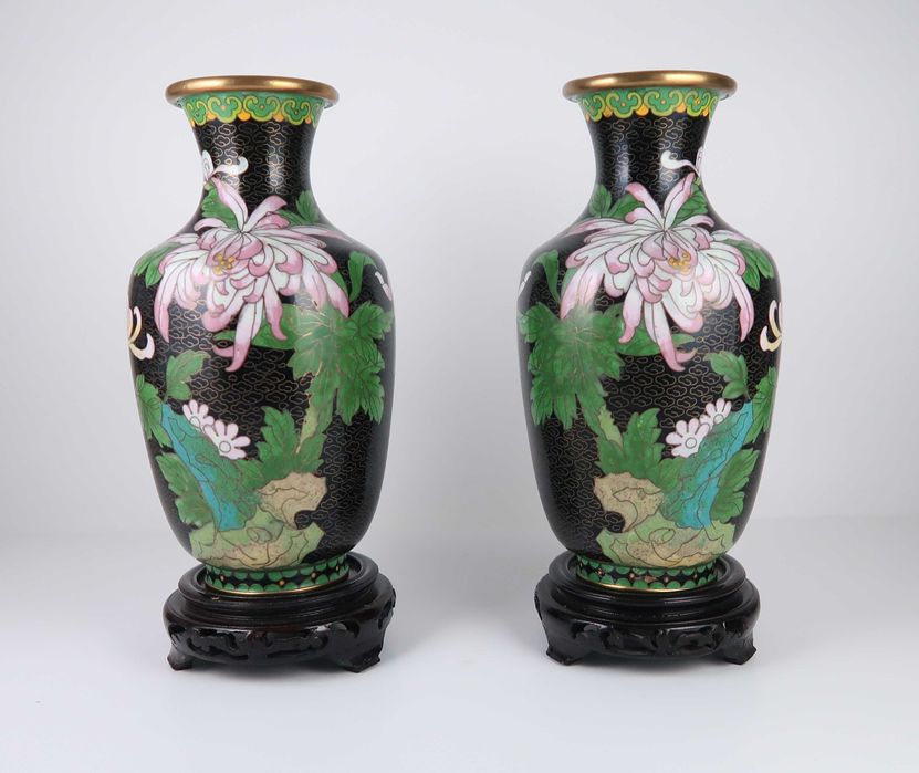 Par de Jarras Cloisonné 20.5 cm