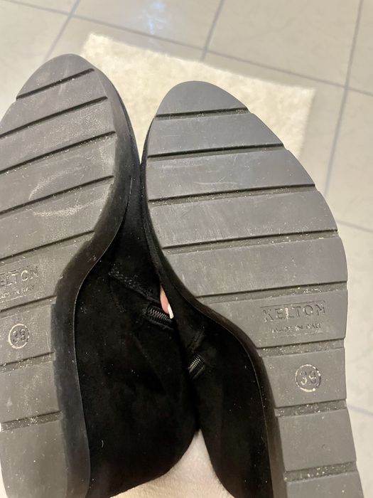 Сапоги замшевые, на платформе,Kelton