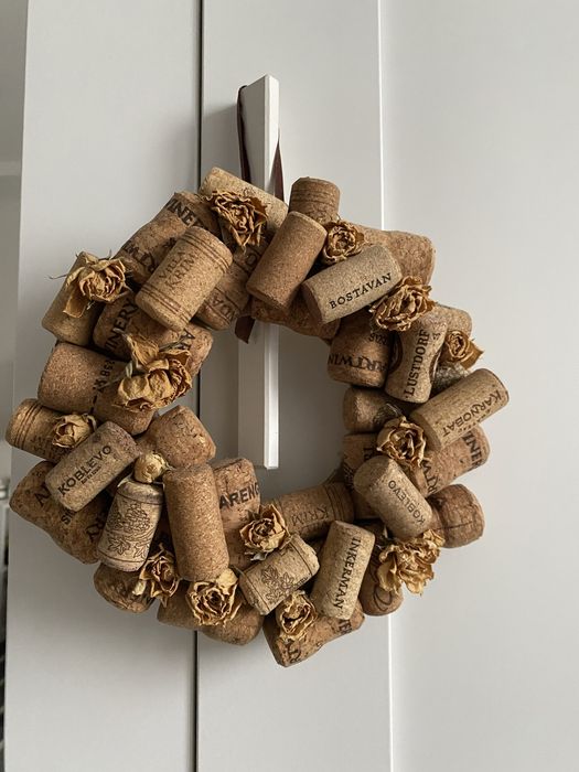 Вінок для декору, вінок новорічний, вінок з пробок