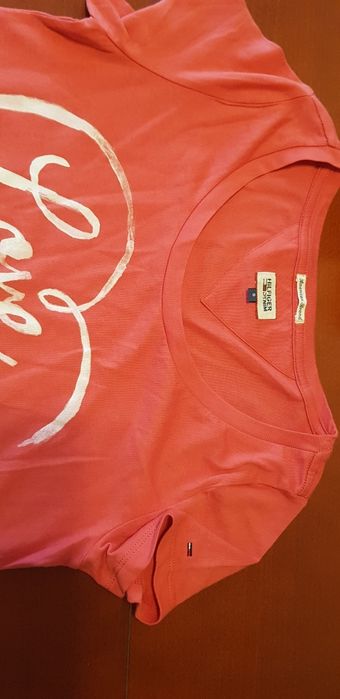 Tommy hilfiger koszulka t-shirt damska S czerwona nowa th bawełna