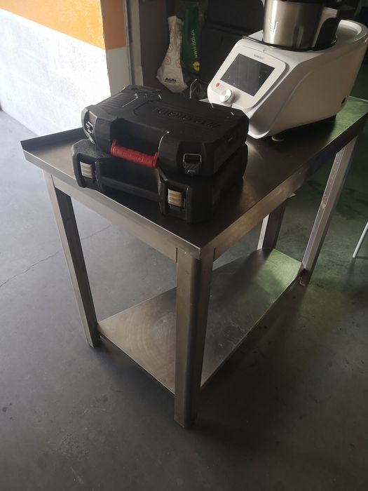 Bancada de inox de canto