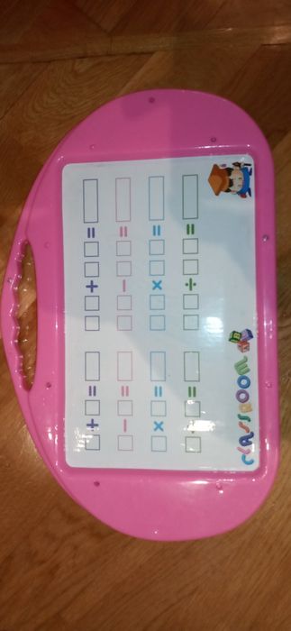 Дитяча компактна дошка для письма та математики, двостороння.