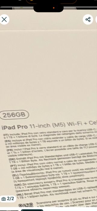 Ipad Pro 2025 M5 / M4 256gb Silver Wi-fi + Cell selado