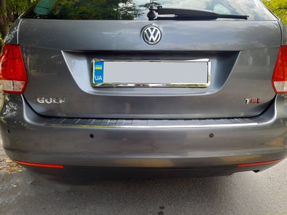 Volkswagen Golf 5 2003-2009 рр. Накладки на задній бампер Carmos (нерж.) SW