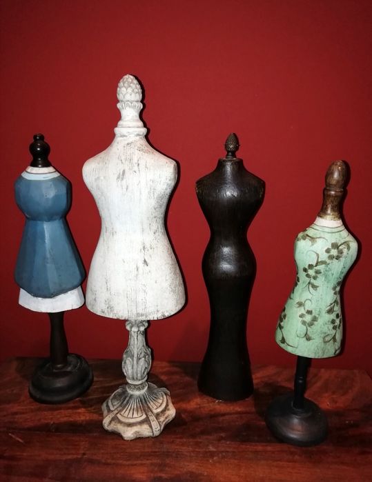 Bustos em madeira estilo vintage