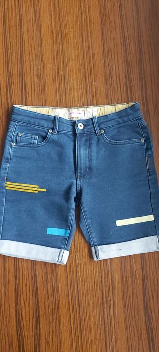 Spodenki chłopięce shorty 134 jeans Lincoln &Shark