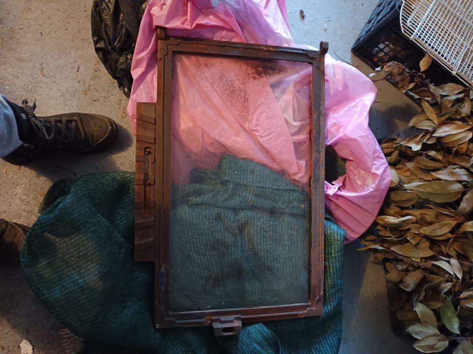 Porta de recuperador com vidro