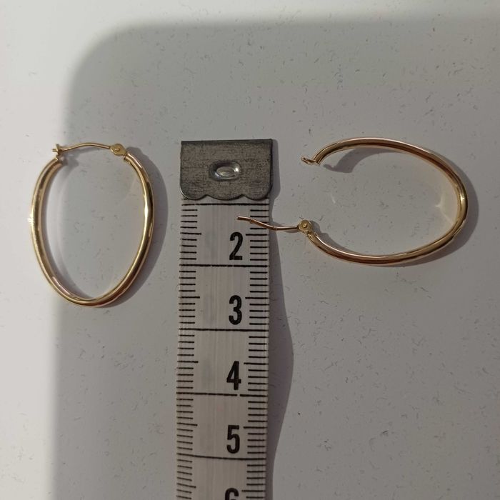 Złote kolczyki  owalne KLASYCZNE