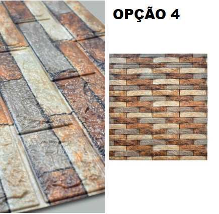 PORTES GRATIS - 10 unidades de papel de parede 3D tijolo rustico