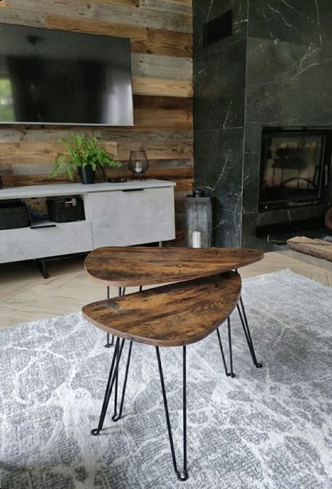 Stolik Kawowy 2x Loftowe do Salonu Industrialny Stolik Pomocniczy Nowy