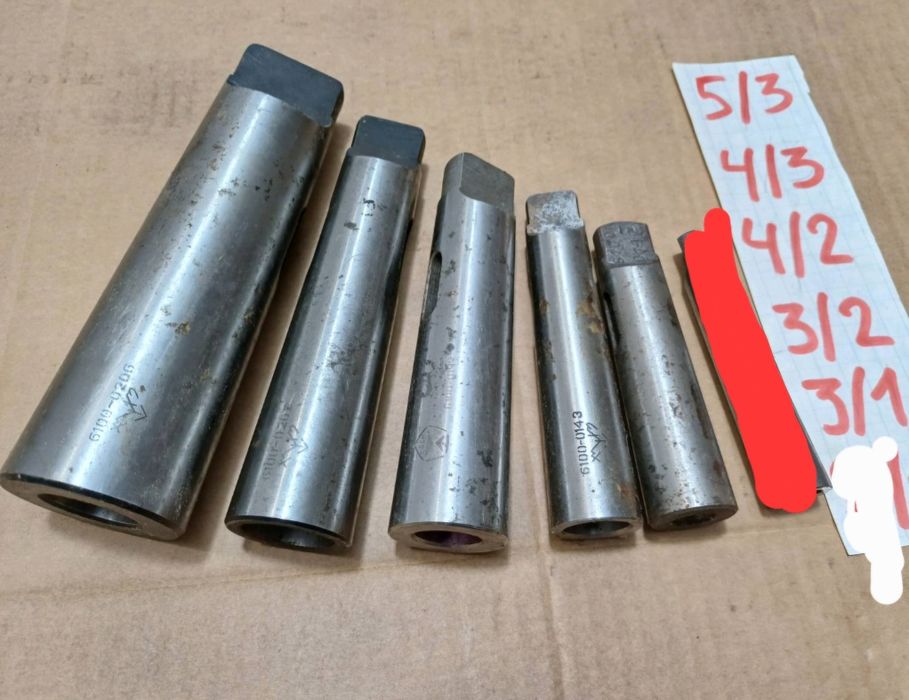 НАБОР перехідних токарних втулок  Морзе 4-1 4шт