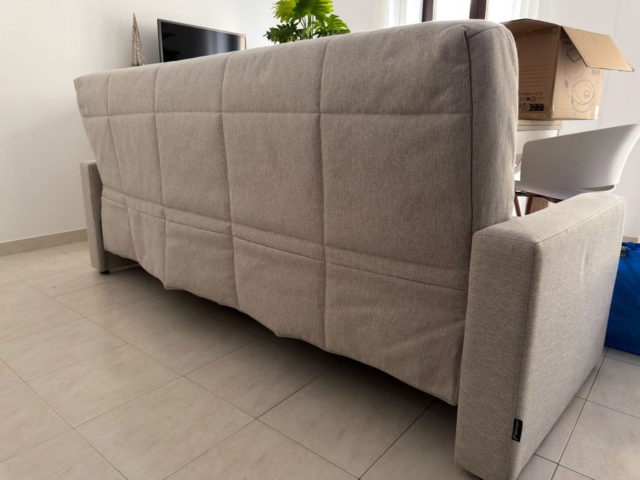 Sofá cama cinza 2,15m