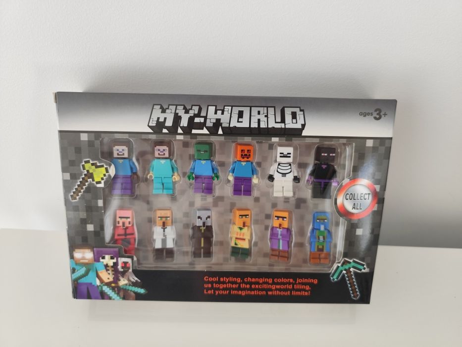 Conjunto 12 figuras Minecraft - Novas em caixa