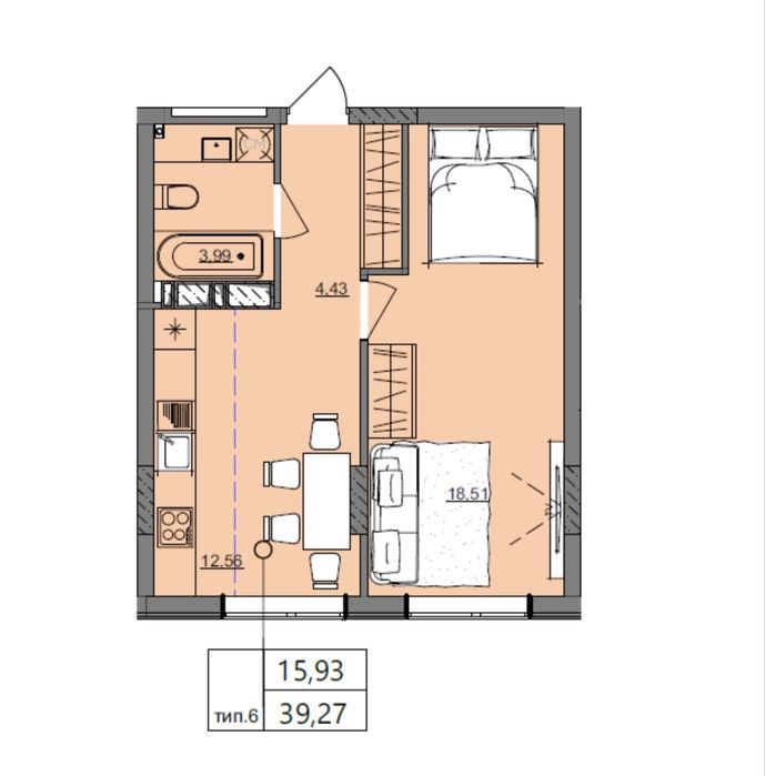 РАССРОЧКА на 1к. квартиру | НЕДОРОГО | 6440$ первый взнос
