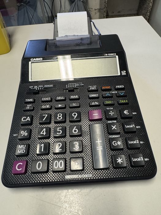 Calculadora com papel Casio HR150RCE