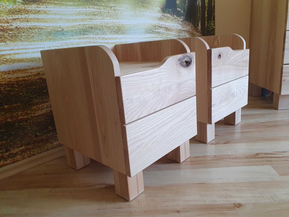 Szafki nocne 2x Lite drewno jesionowe