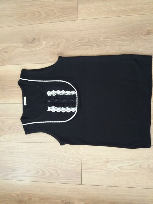 Czarna kamizelka 36 38 M jak nowa